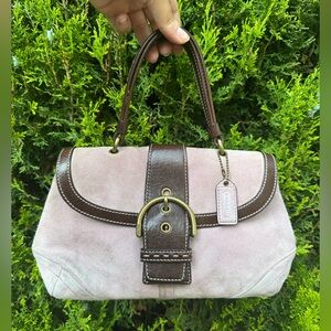 2004 Coach Pink SoHo Suede Medium Hobo 9672
